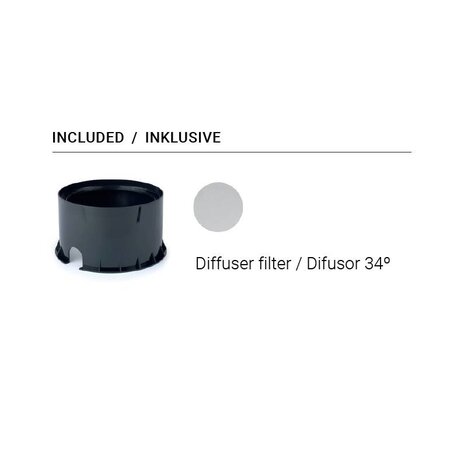 Leds-C4 Gea Power Led Uplight ronde grondspot 18Watt richtbaar RVS