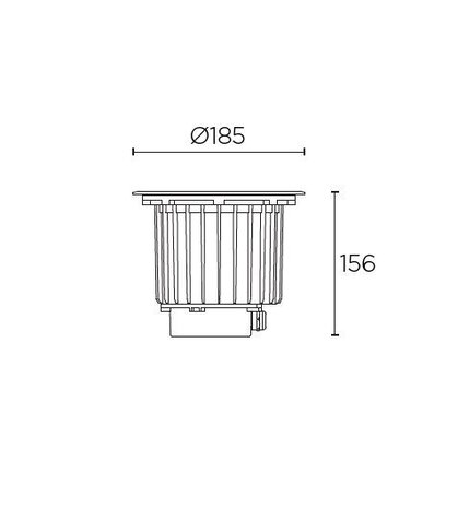 Leds-C4 Gea Power Led Pro grondspot 12,6Watt richtbaar RVS