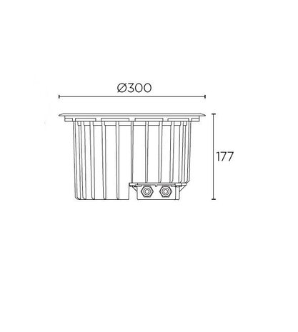 Leds-C4 Gea Power Led Pro grondspot  37,9Watt richtbaar RVS  3000-4000K