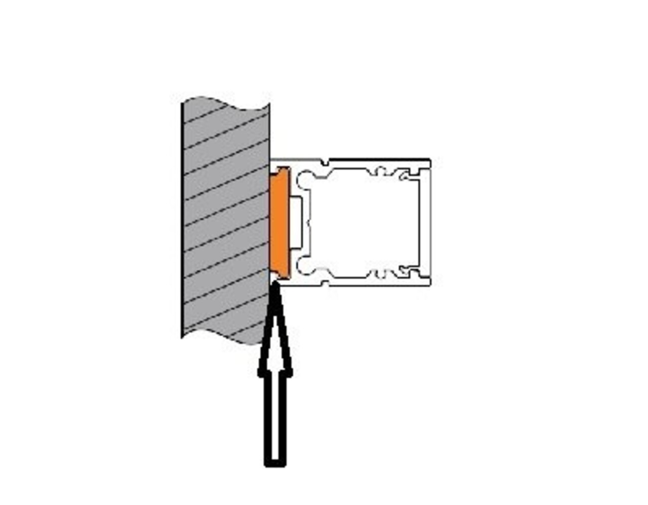 Drees Ultimate 1 verdekte montage clip alu grijs