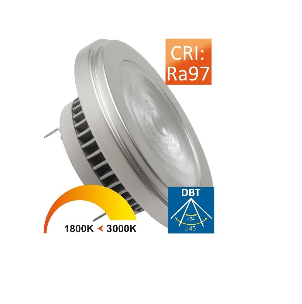 Leds-C4 Multidir Evo L Trimless inbouwspot 2 x AR111 in wit of zwart