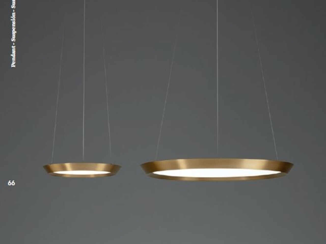 Grok Saturn dimbare led hanglamp in Ø300 of Ø600mm  2700K koper