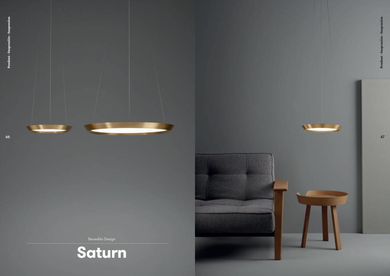 Grok Saturn dimbare led hanglamp in Ø300 of Ø600mm  2700K koper