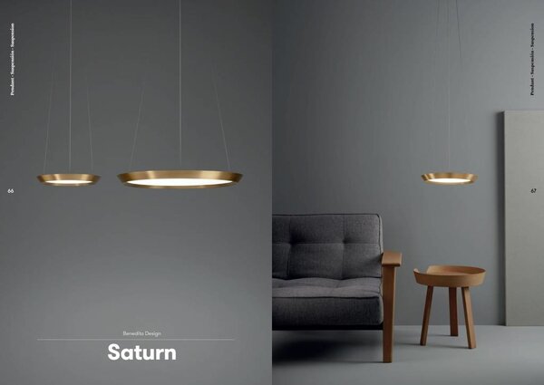 Grok Saturn dimbare led hanglamp in Ø300 of Ø600mm  2700K koper