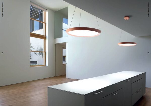 Grok Saturn dimbare led hanglamp in Ø300 of Ø600mm  2700K koper