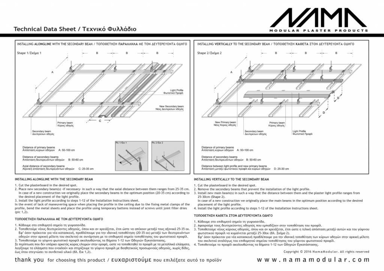 NAMA Athina 80 trimless kompleet inbouw Led profiel 80cm