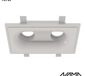 NAMA Fos13 trimless gips 2-voudige inbouwspot rond