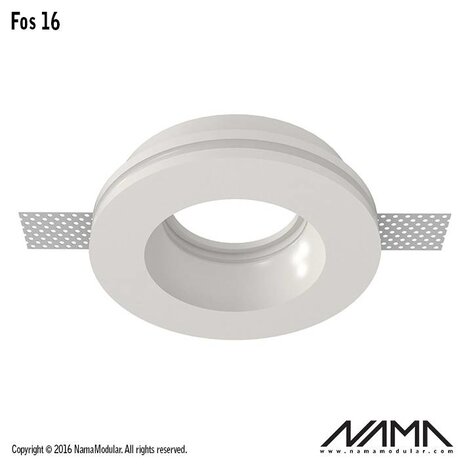 NAMA Fos 16 trimless gips inbouwspot rond voor Ø50mm led NAMA Fos 16 trimless gips inbouwspot rond voor Ø50mm led