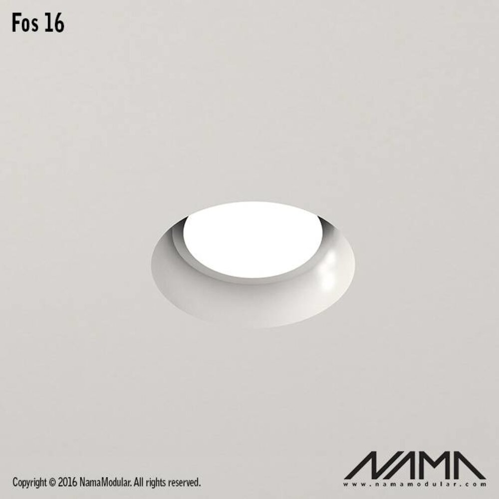 NAMA Fos 16 trimless gips inbouwspot rond voor Ø50mm led NAMA Fos 16 trimless gips inbouwspot rond voor Ø50mm led