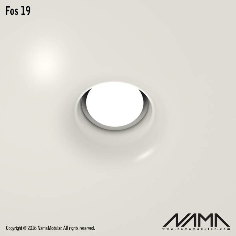 NAMA Fos 19 trimless gips inbouwspot verdiept rond voor Ø50mm led