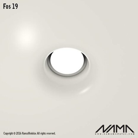 NAMA Fos 19 trimless gips inbouwspot verdiept rond voor Ø50mm led