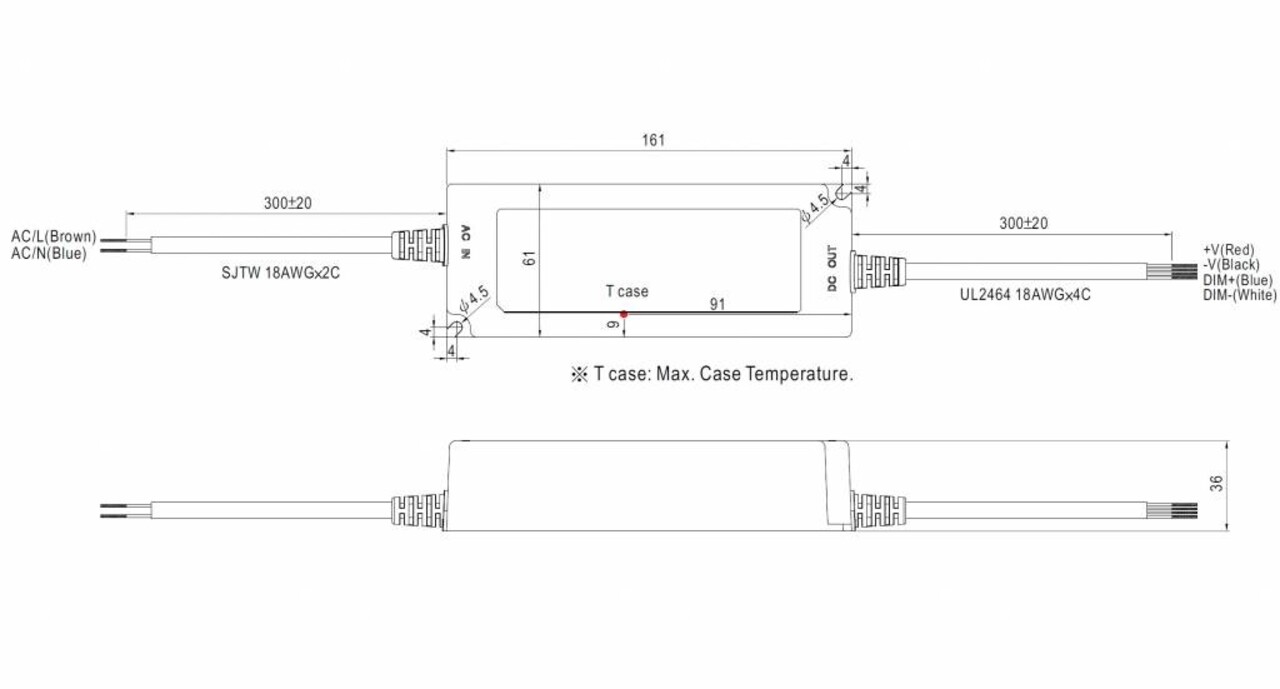 Meanwell LPF-90D-24 led driver 24V-90Watt dimbaar