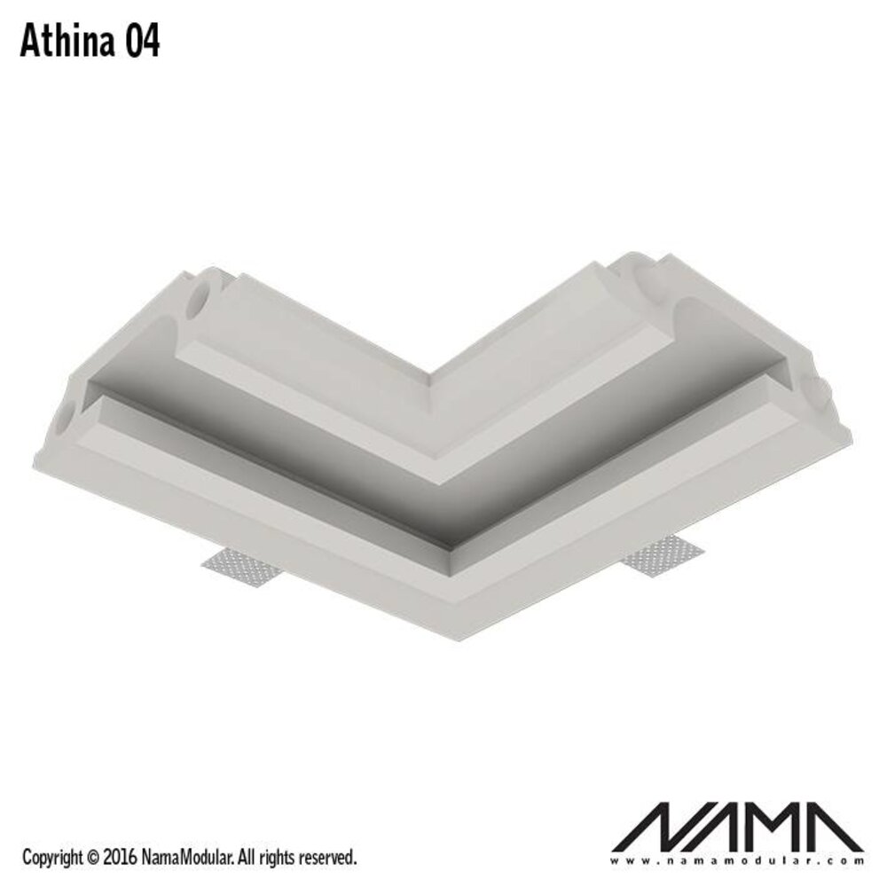 NAMA Athina 04 modulair trimless hoekstuk ledstrip aan buitenzijde