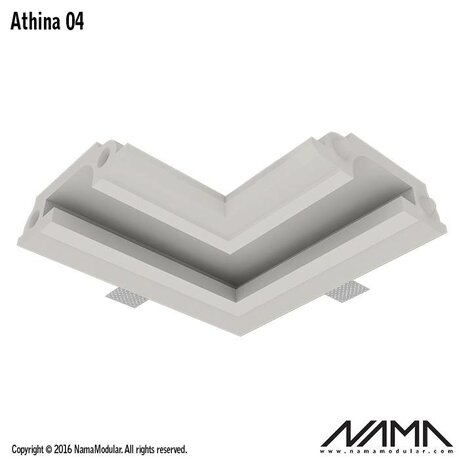 NAMA Athina 04 modulair trimless hoekstuk ledstrip aan buitenzijde