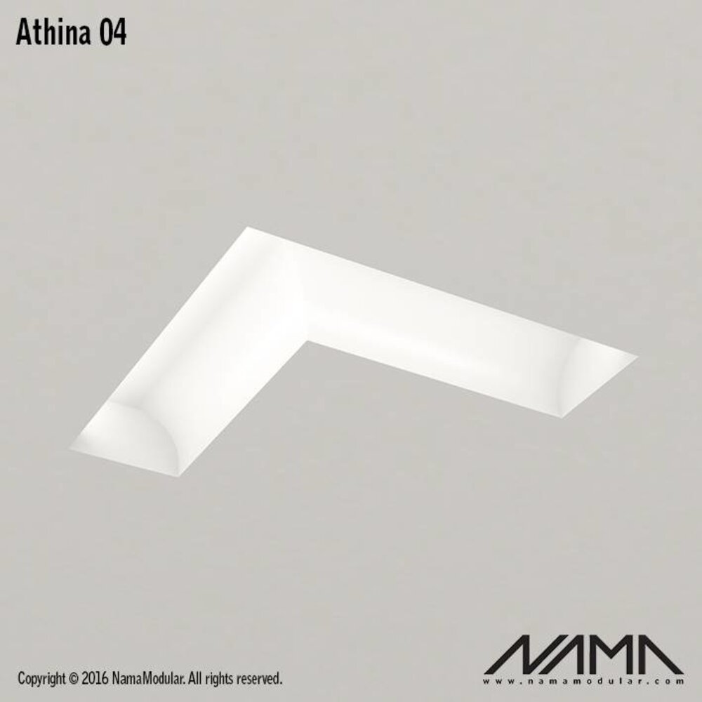 NAMA Athina 04 modulair trimless hoekstuk ledstrip aan buitenzijde
