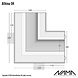 NAMA Athina 04 modulair trimless hoekstuk ledstrip aan buitenzijde