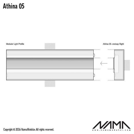 NAMA Athina 05 modulair trimless eindstuk rechts