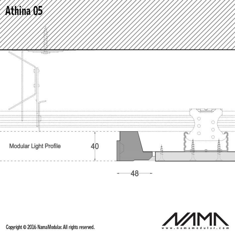 NAMA Athina 05 modulair trimless eindstuk rechts
