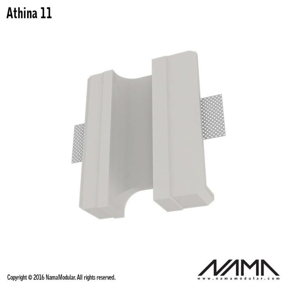 NAMA Athina 11 modulair trimless buitenliggend hoekstuk wand-plafond ledstrip links