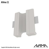 NAMA Athina 11 trimless links buitenliggend hoekstuk wand-plafond