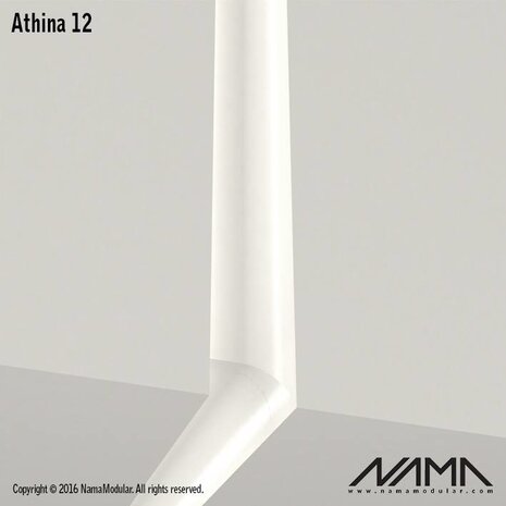 NAMA Athina 12 modulair trimless buitenliggend hoekstuk wand-plafond ledstrip rechts
