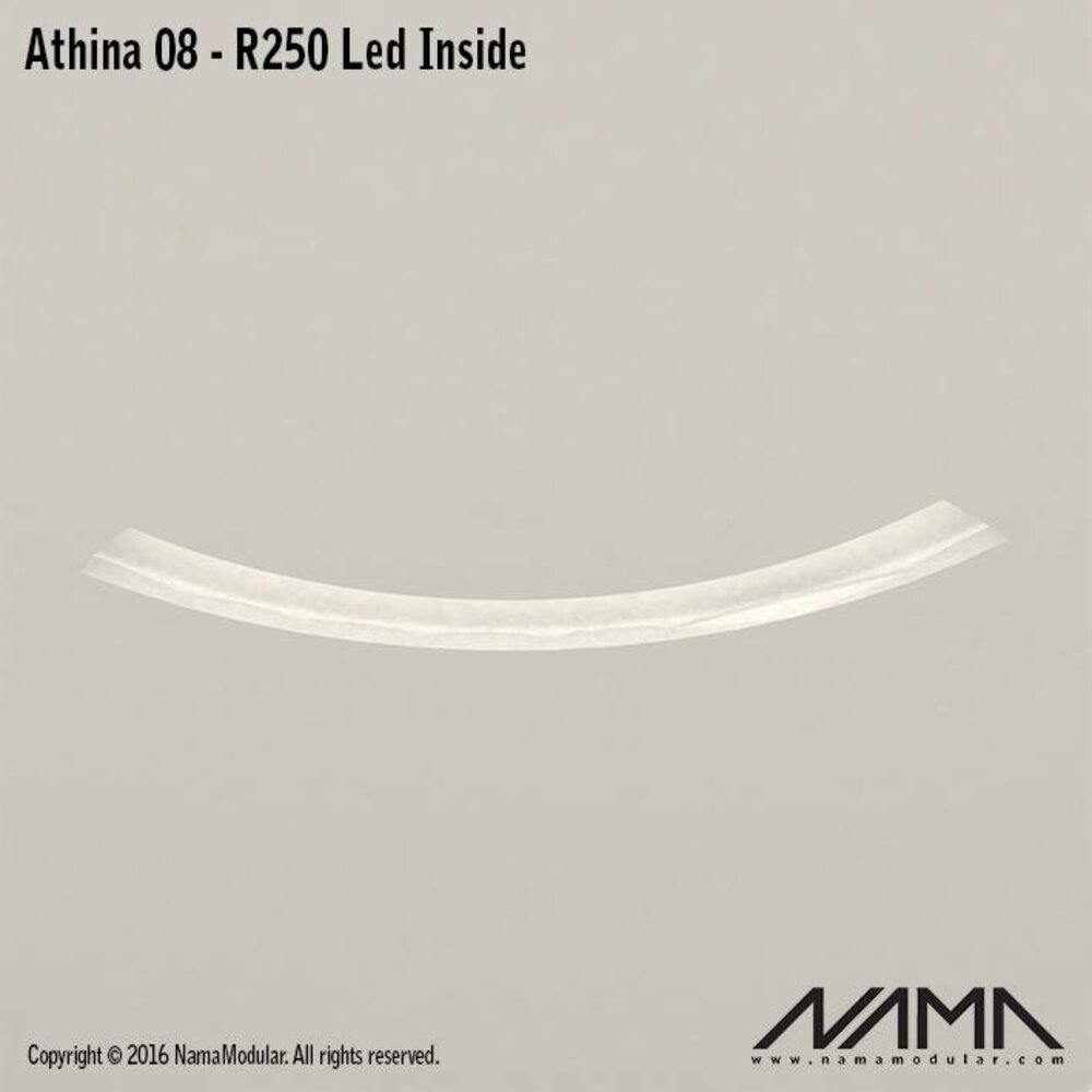 NAMA Athina 08-IN trimless bocht R250, leds aan binnenzijde