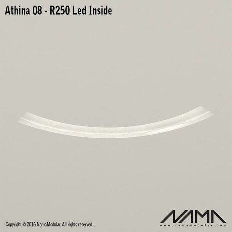 NAMA Athina 08-IN trimless bocht R250, leds aan binnenzijde