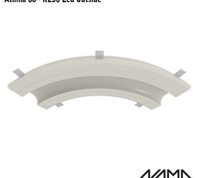 NAMA Athina 08-OUT trimless bocht R250, leds buitenzijde