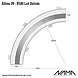 NAMA Athina 09-OUT trimless bocht R500, leds aan buitenzijde