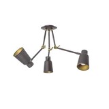 Leds-C4 Funk 3 armige plafondlamp bruin/goud