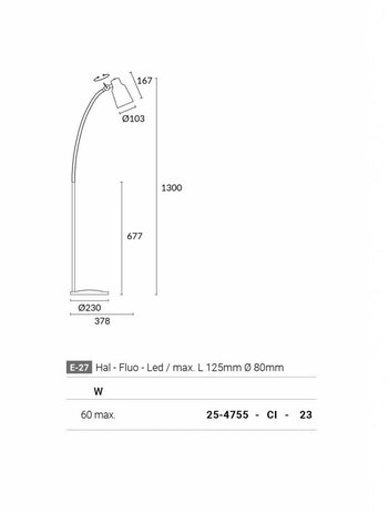 Leds-C4 Funk vloerlamp bruin/goud verstelbaar E-27