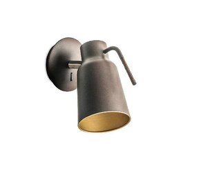 Leds-C4 Funk wandlamp bruin/goud verstelbaar