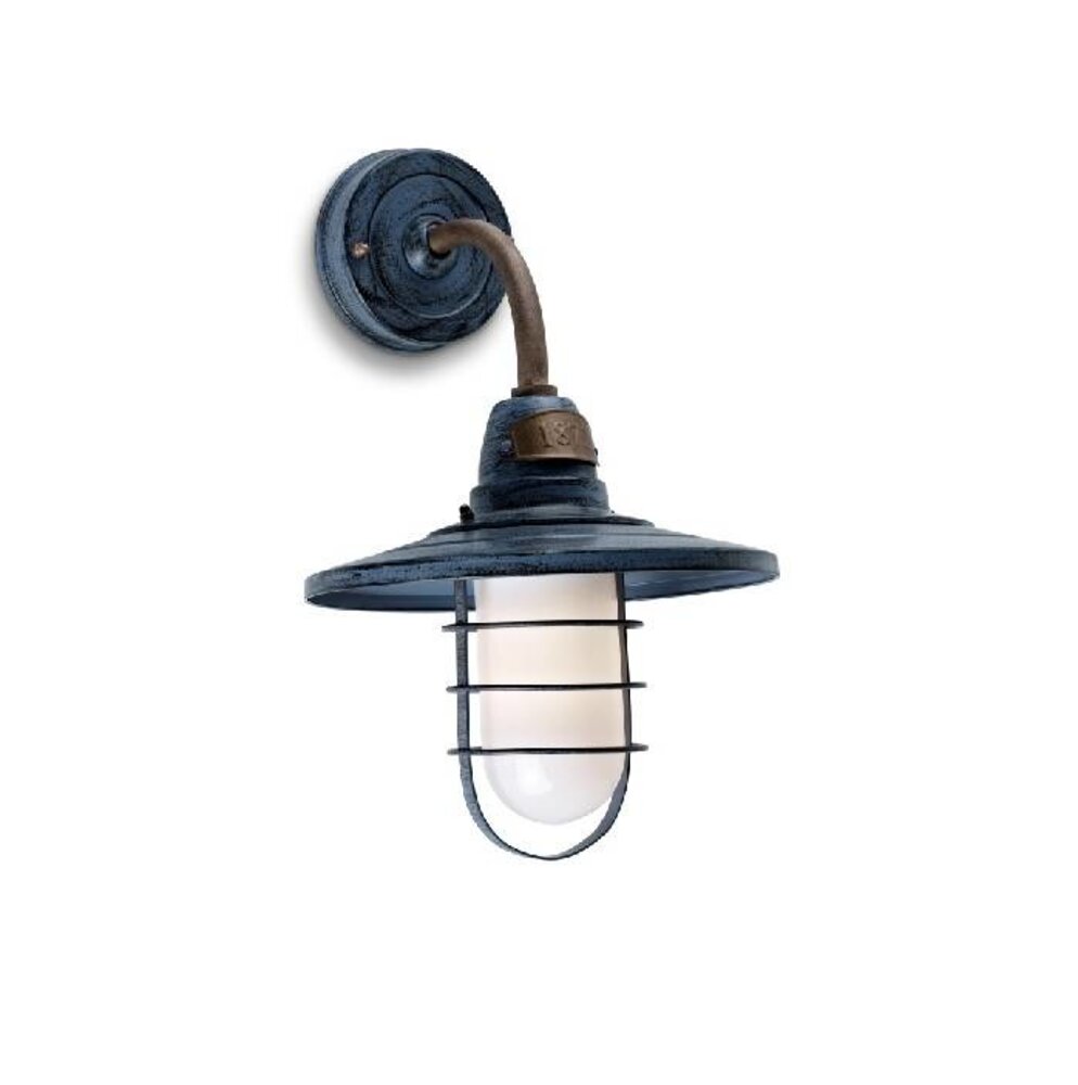 Leds-C4 Cottage wandlamp oud blauw-messing verstelbaar E-27