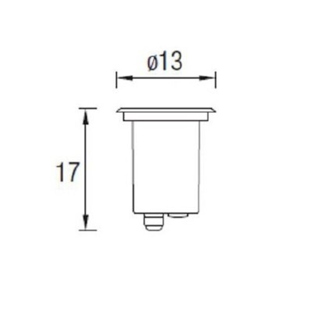 Leds-C4 Gea GU10 grondspot vast rond RVS 230Volt