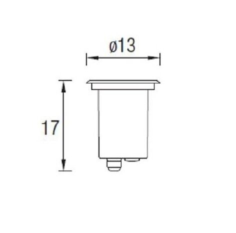 Leds-C4 Gea GU10 grondspot vast rond RVS 230Volt