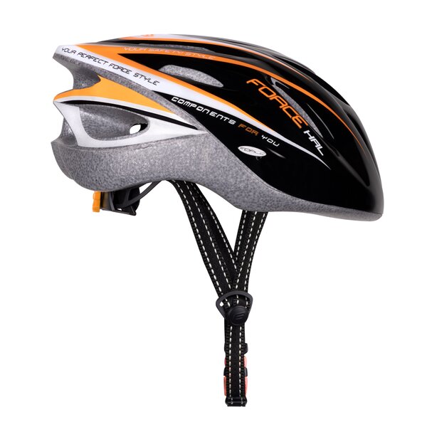 HAL HELMET BLACK ORANGE WHITE S-M