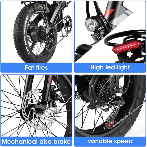 P40 ELECTRIC FATBIKE 20x4 BLACK