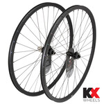 KX KX Pro 700c Gravel Disc Tubeless Thru Axle Wheels in Black