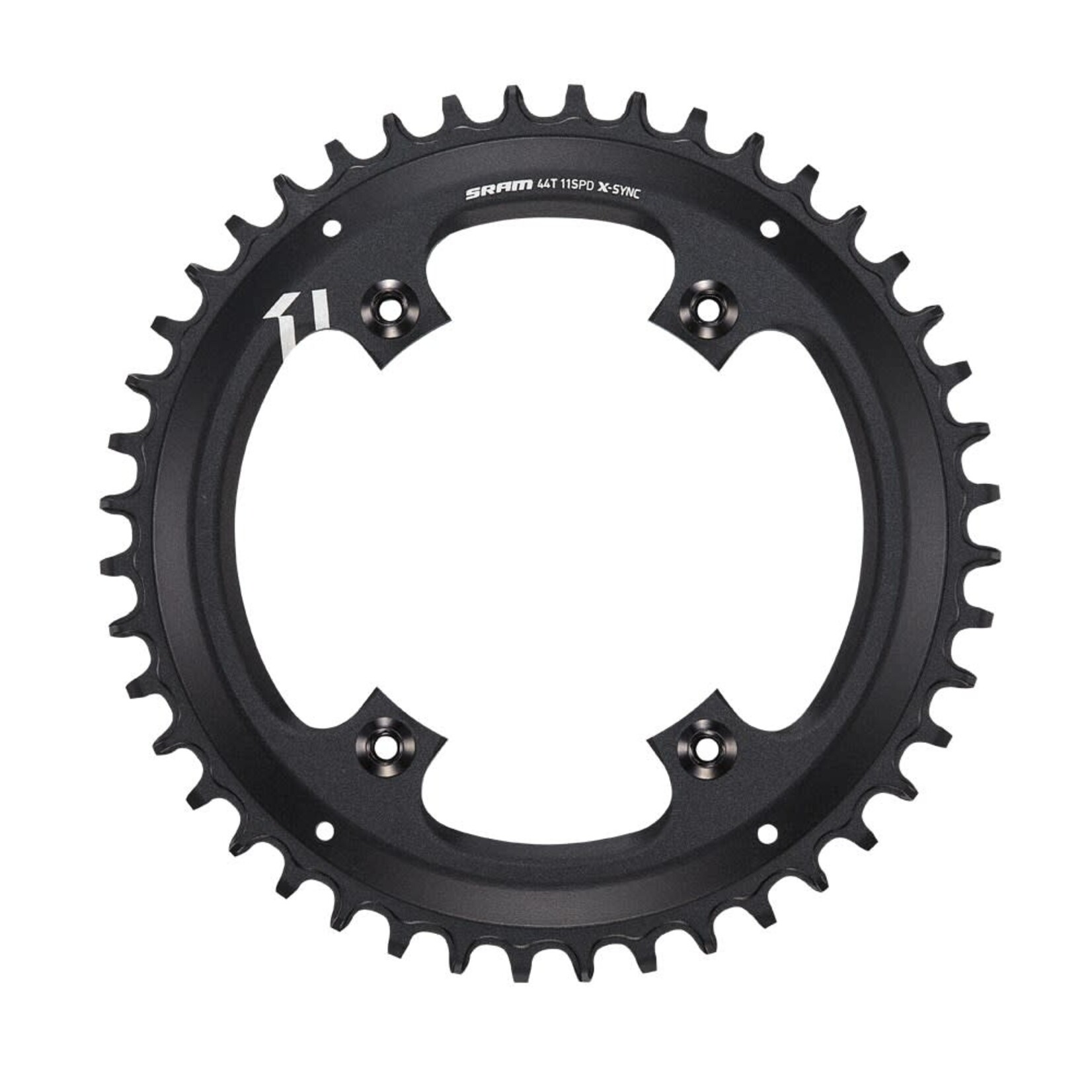 Sram SRAM CHAIN RING X-SYNC 44T 11 SPEED APEX1 ASYMMETRIC 110BCD ALUMBLACK BB30 OR GXP: 11 SPD 44T