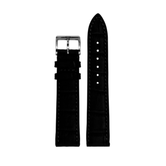 MeisterSinger Band kalfsleer croco print zwart