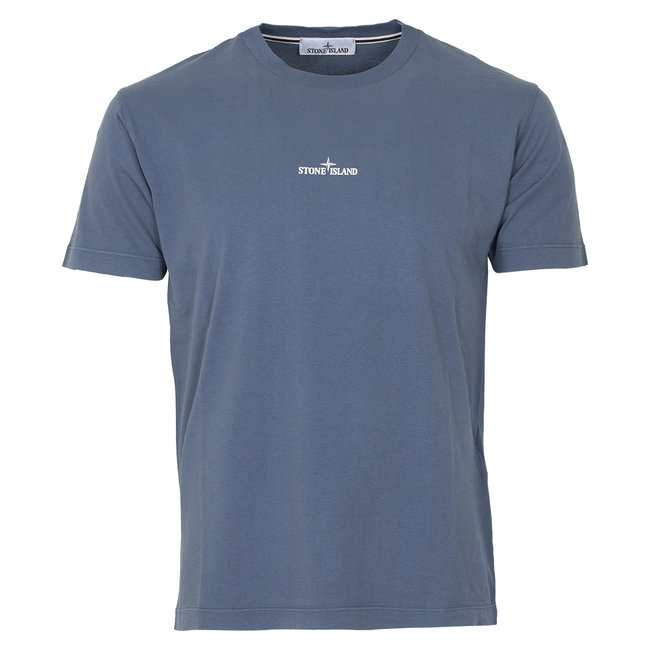 Stone Island T-shirt blauw met backprint