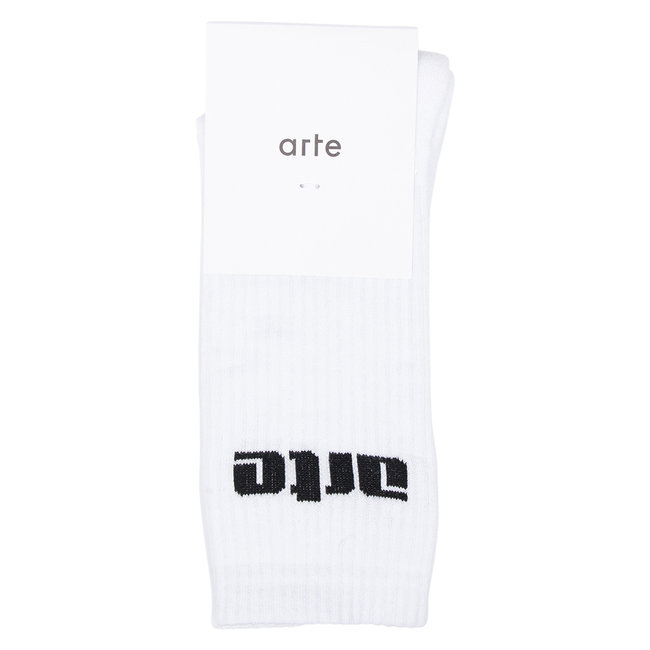 ARTE Antwerp Arte logo socks wit met zwart