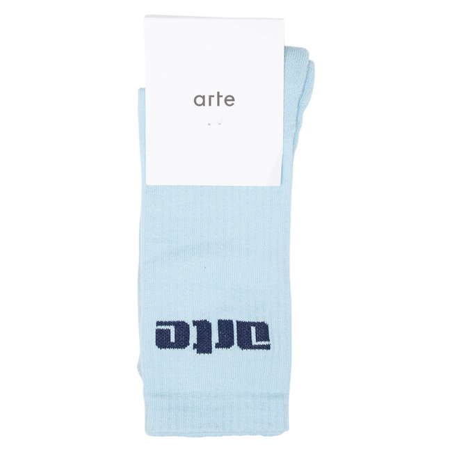 ARTE Antwerp Arte logo socks lichtblauw met zwart