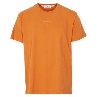 Stone Island T-shirt oranje met logo