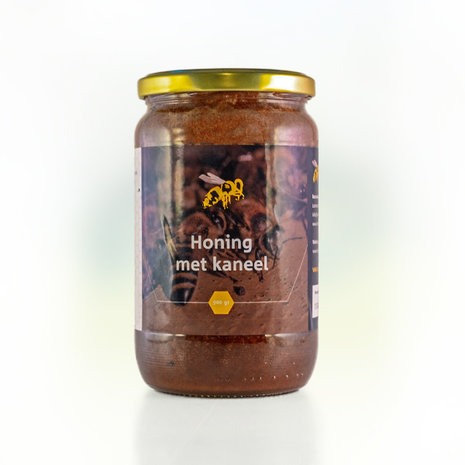 Honing met Kaneel 900 gram | Pure Honing met Biologische Ceylon-Kaneel