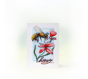 Wenskaart "Love you, honey" Wenskaart "Love you, honey"