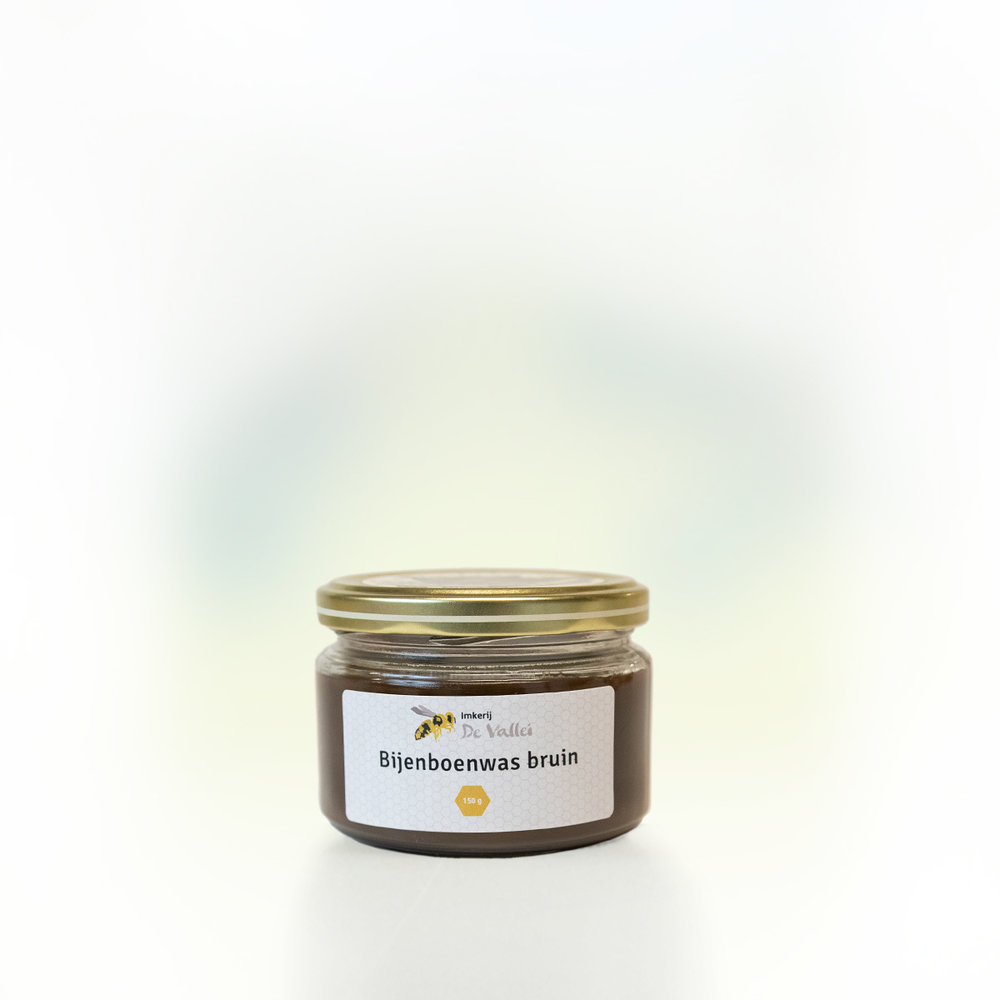Bijenboenwas 150 gram in blank, geel of donker Bijenboenwas 150 gram in blank, geel of donker