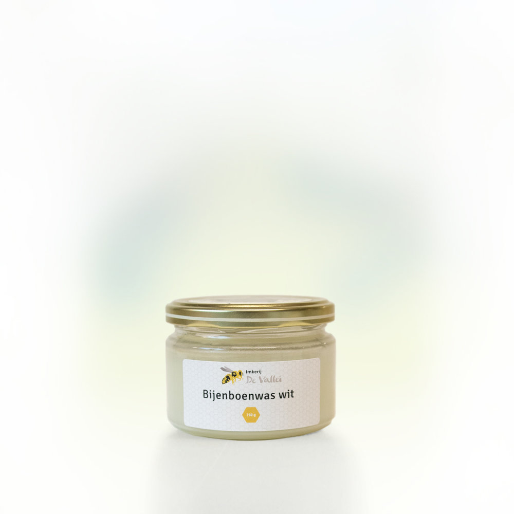 Bijenboenwas 150 gram in blank, geel of donker Bijenboenwas 150 gram in blank, geel of donker