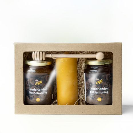 Cadeaupakket Lokaal | Honing en Bijenwaskaars uit Ede