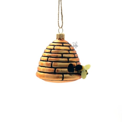 Feestdagenornament ‘Bijenkorf’ | Handgemaakt Kerstornament met Bijenthema Feestdagenornament ‘Bijenkorf’ | Handgemaakt Kerstornament met Bijenthema